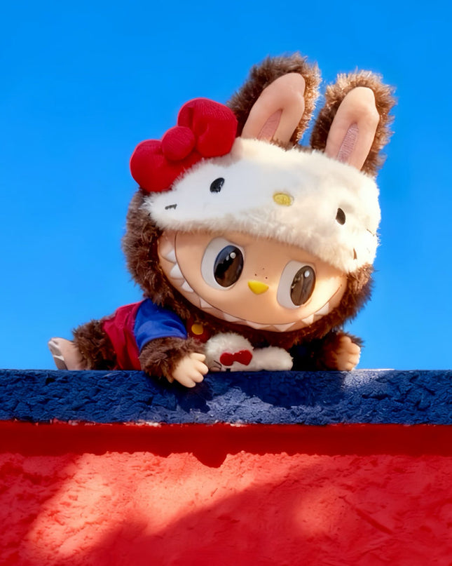 THE MONSTERS x Hello Kitty vinyl plush doll 38cm front view