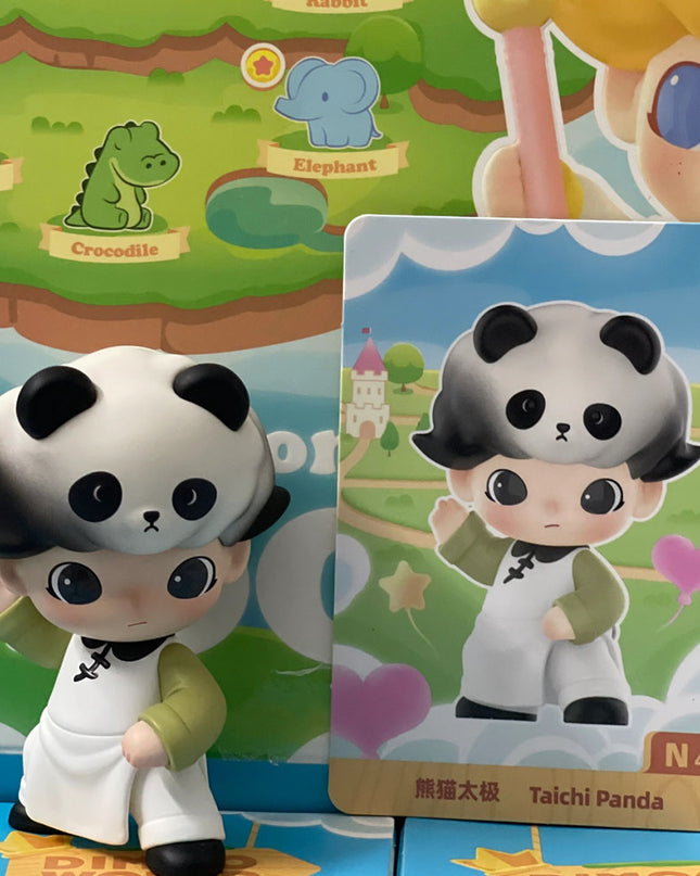 Dimoo Animal Kingdom Series Taichi Panda PVC figure detail view