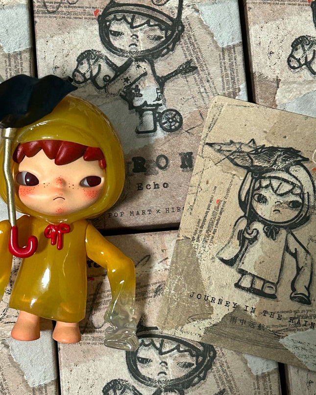Hirono Echo Series vinyl figure Journey in the Rain character front view