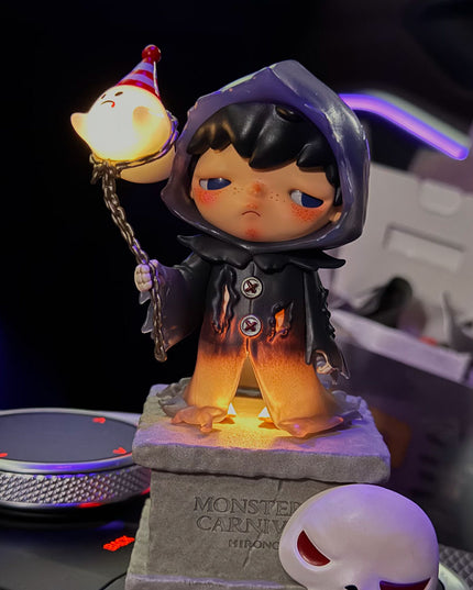Hirono Monsters Carnival Series vinyl figure Grim Reaper character front view