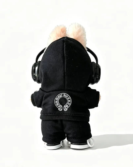 Labubu Chrome Hearts Inspired 6-Piece Streetwear Set 17cm