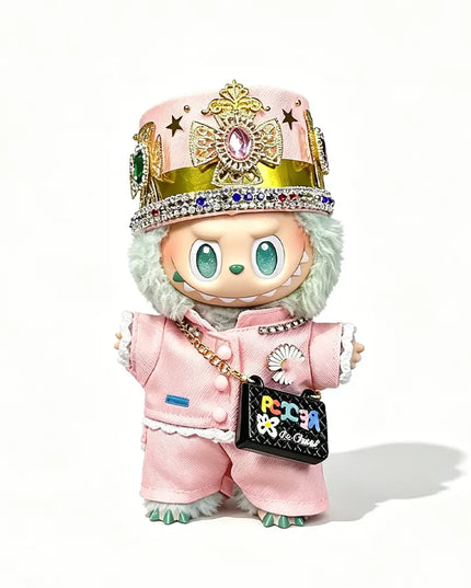Labubu GD Pink Crown 4-Piece K-pop Outfit Set 17cm
