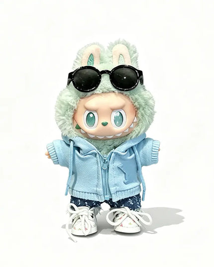 Labubu High-End Zipper Hoodie 4-Piece Set 17cm