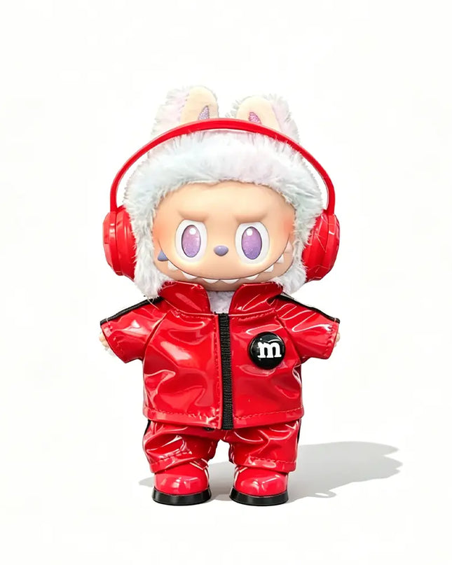 Labubu Leather Jacket 3-Piece Moto Set 17cm
