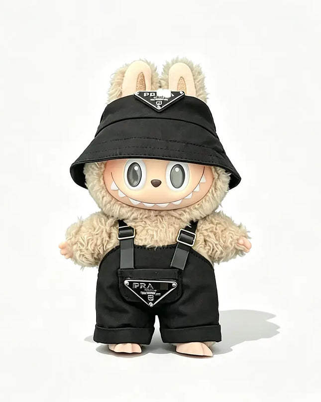 Labubu Triangle Hat & Overalls 2-Piece Set 17cm
