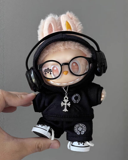 Labubu Chrome Hearts Inspired 6-Piece Set - Full outfit