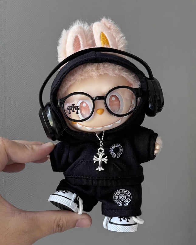 Labubu Chrome Hearts Inspired 6-Piece Set - Full outfit