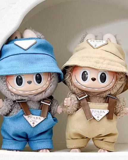 Labubu Triangle Hat Overalls Set - Styling detail