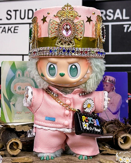Labubu GD Pink Crown 4-Piece Set - Full outfit view