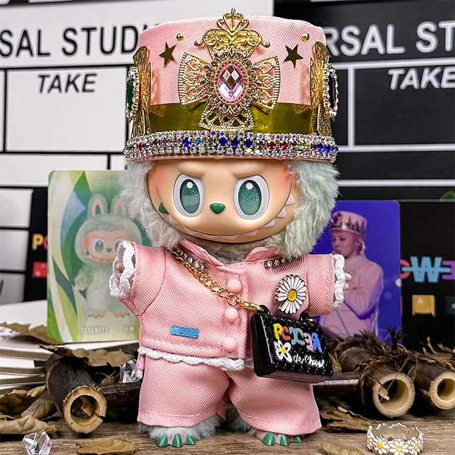 Labubu GD Pink Crown 4-Piece Set - Full outfit view