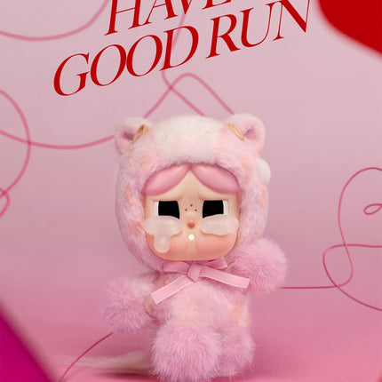 POP MART Have a Good Run Series Crybaby Plush Pendant 15cm front view