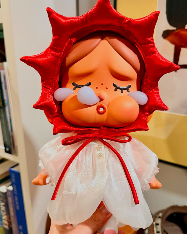 POP MART MEGA CRY BABY Morning Lazy Series 400% Figure front view