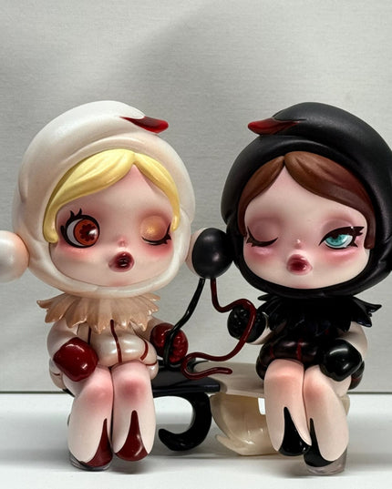 Skullpanda Image of Reality Series vinyl figure The Duality white version front view