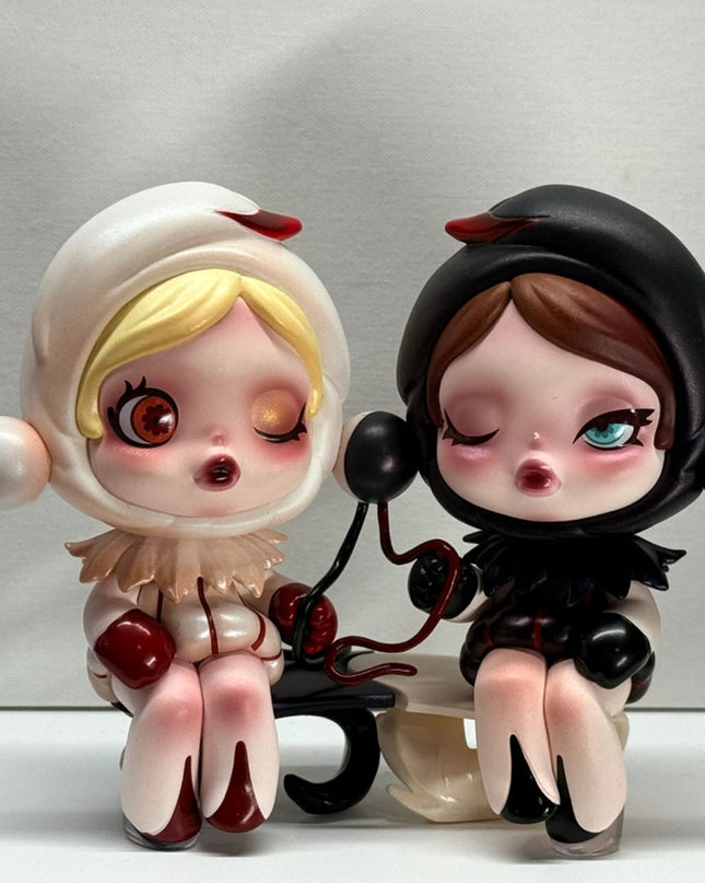 Skullpanda Image of Reality Series vinyl figure The Duality white version front view