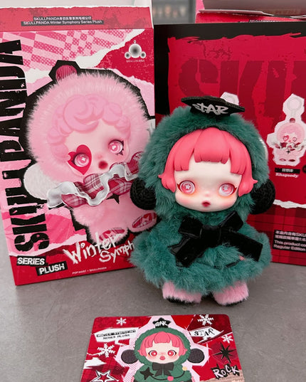 Skullpanda Winter Symphony Series vinyl plush pendant 14cm Partita character front view