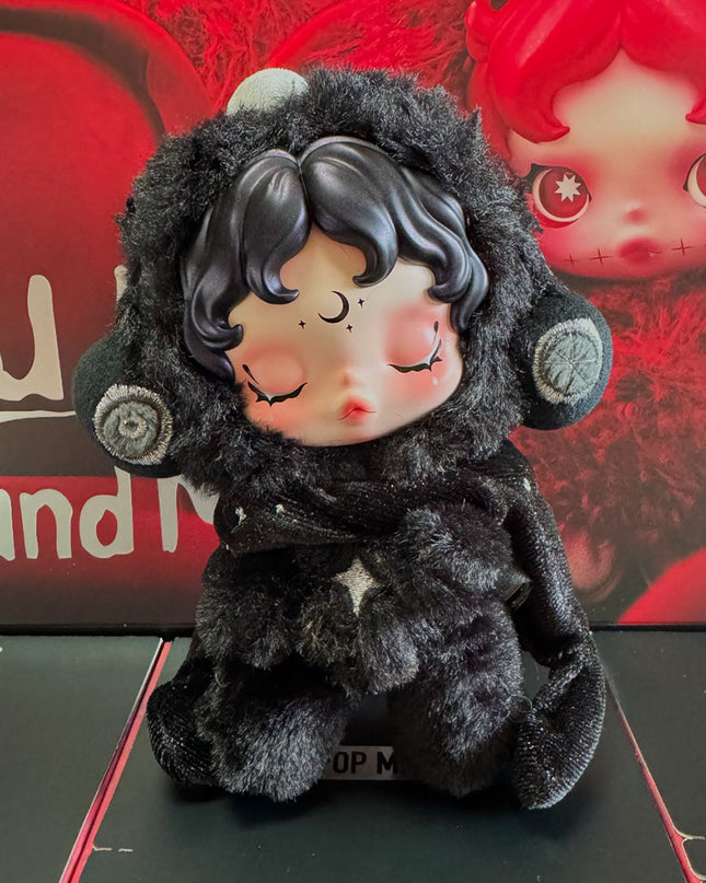 Skullpanda You Found Me Series vinyl plush pendant Darkness character front view