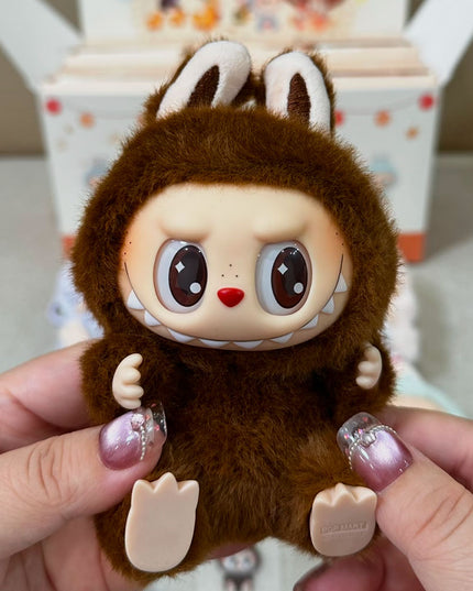 THE MONSTERS Labubu Have a Seat Series vinyl plush pendant 15cm Duoduo secret figure front view
