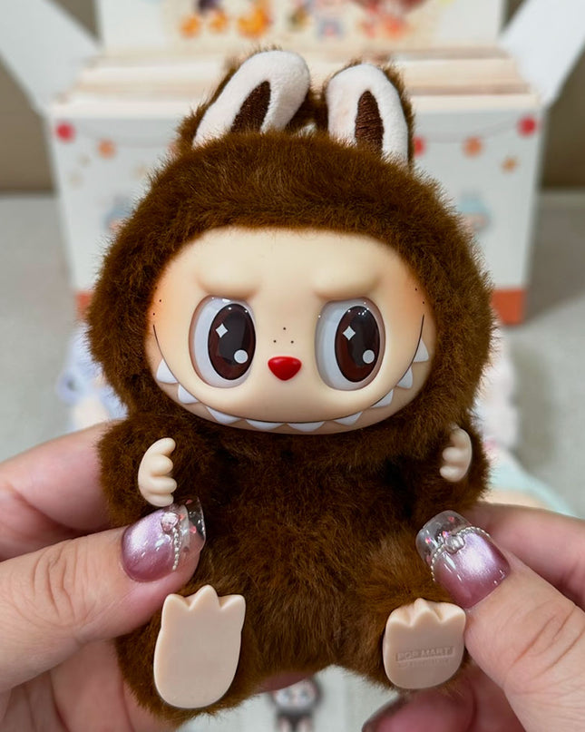 THE MONSTERS Labubu Have a Seat Series vinyl plush pendant 15cm Duoduo secret figure front view