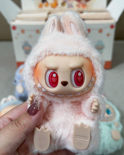 THE MONSTERS Labubu Have a Seat Series vinyl plush pendant 15cm Dada character front view