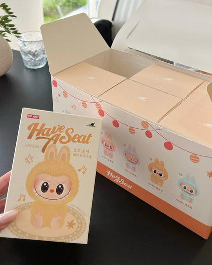 THE MONSTERS Labubu Have a Seat Series vinyl plush pendant 15cm single blind box packaging