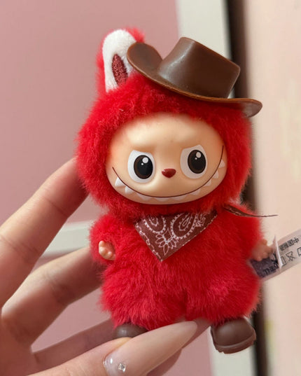 THE MONSTERS Labubu Pin For Love Series V4 vinyl plush pendant 10.5cm letter X front view