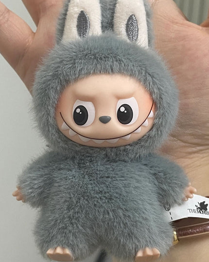 THE MONSTERS Labubu Pin For Love Series V4 vinyl plush pendant 10.5cm letter W front view