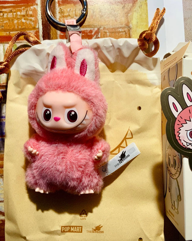 THE MONSTERS Labubu Pin For Love Series V4 vinyl plush pendant 10.5cm heart secret figure front view