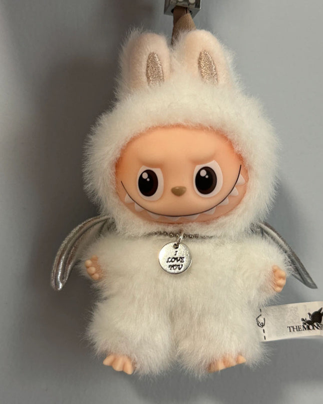 THE MONSTERS Labubu Pin For Love Series V4 vinyl plush pendant 10.5cm letter H front view
