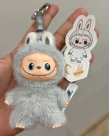 THE MONSTERS Labubu Pin For Love Series V4 vinyl plush pendant 10.5cm letter C front view