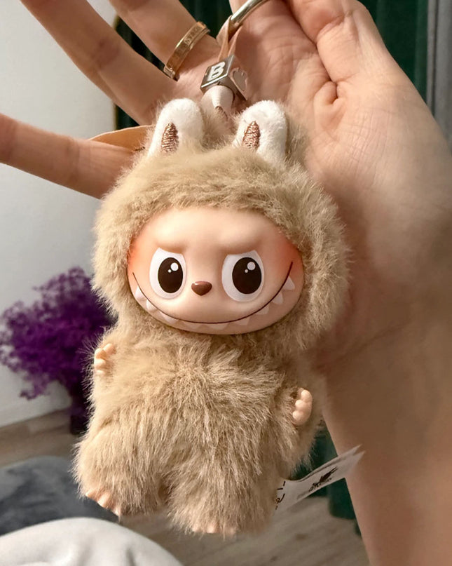 THE MONSTERS Labubu Pin For Love Series V4 vinyl plush pendant 10.5cm letter B front view