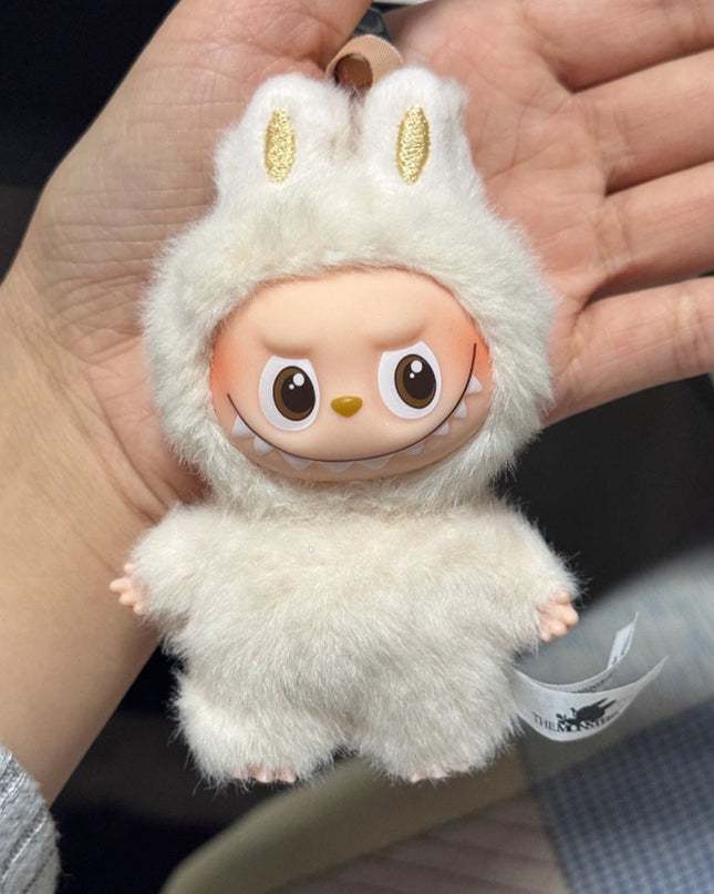 THE MONSTERS Labubu Pin For Love Series V4 vinyl plush pendant 10.5cm letter A front view