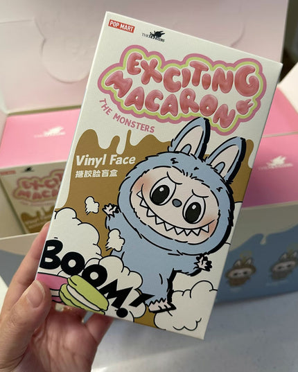 THE MONSTERS Labubu Tasty Macarons V1 vinyl plush pendant 17cm single blind box packaging