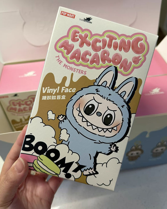 THE MONSTERS Labubu Tasty Macarons V1 vinyl plush pendant 17cm single blind box packaging