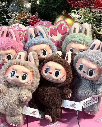 THE MONSTERS Labubu Tasty Macarons V1 vinyl plush pendant 17cm all 6 confirmed figures front view