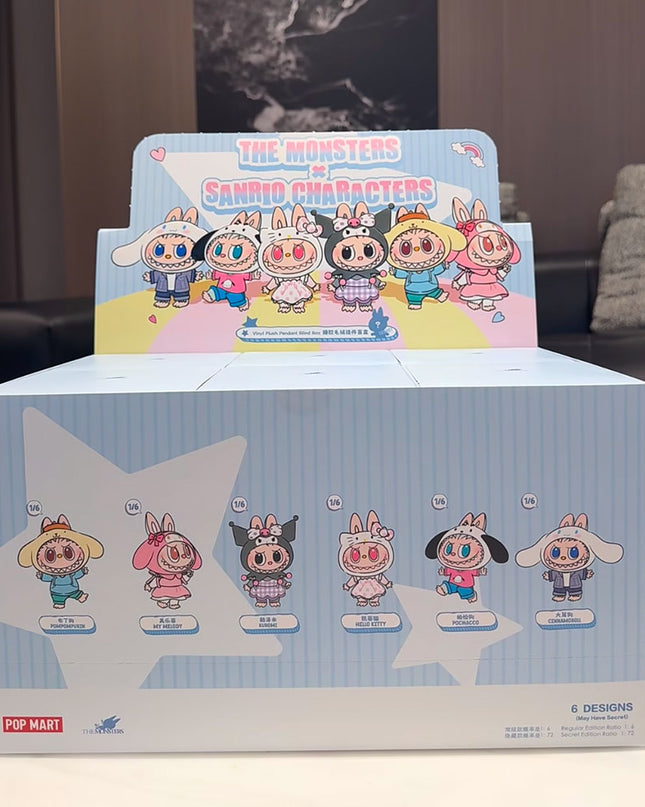 THE MONSTERS x Hello Kitty and Friends vinyl plush pendant sealed full set all characters