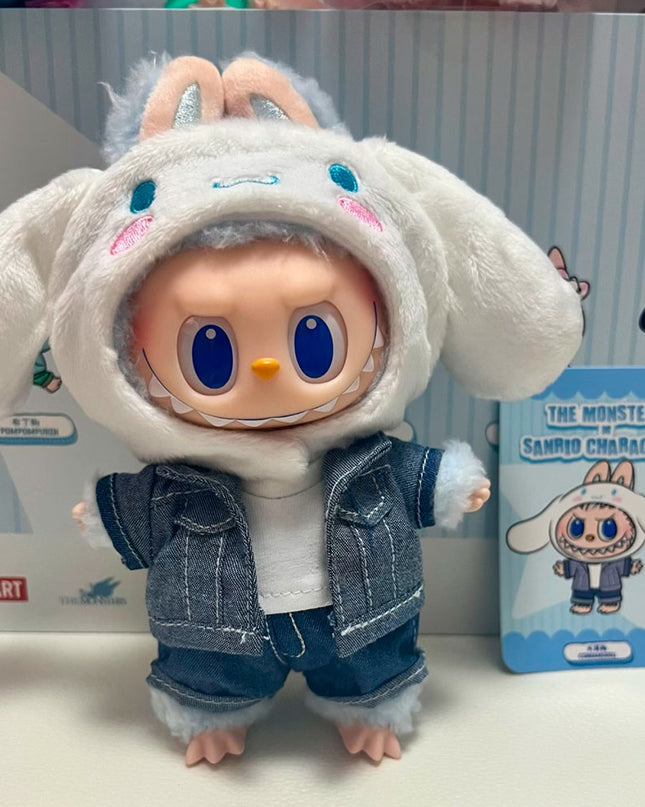 THE MONSTERS x Hello Kitty and Friends Cinnamoroll vinyl plush pendant 17.5cm front view
