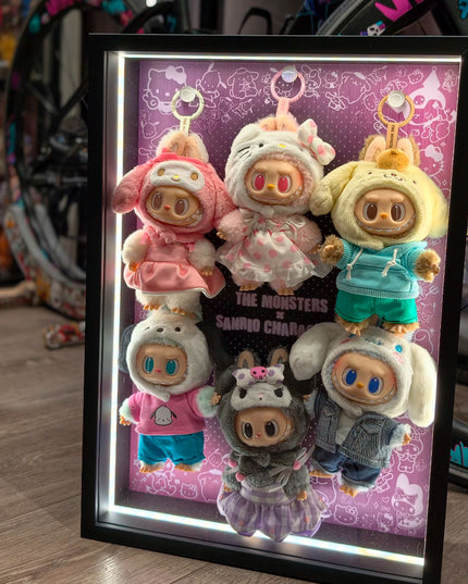 THE MONSTERS x Hello Kitty and Friends vinyl plush pendant 6 confirmed figures set view