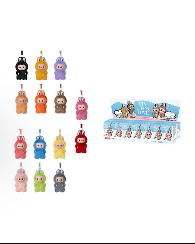 THE MONSTERS Labubu Pin For Love Series V4 Vinyl Plush Pendant 10.5cm