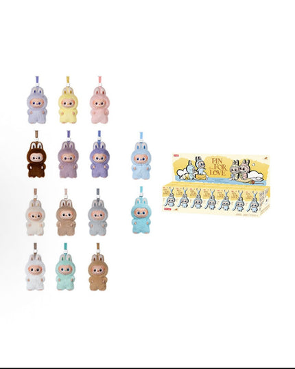 THE MONSTERS Labubu Pin For Love Series V4 Vinyl Plush Pendant 10.5cm