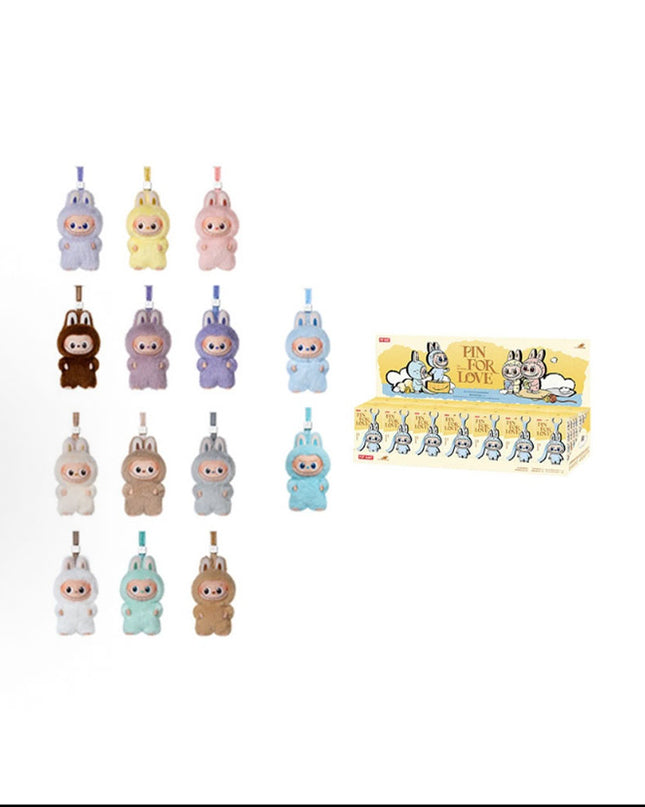 THE MONSTERS Labubu Pin For Love Series V4 Vinyl Plush Pendant 10.5cm