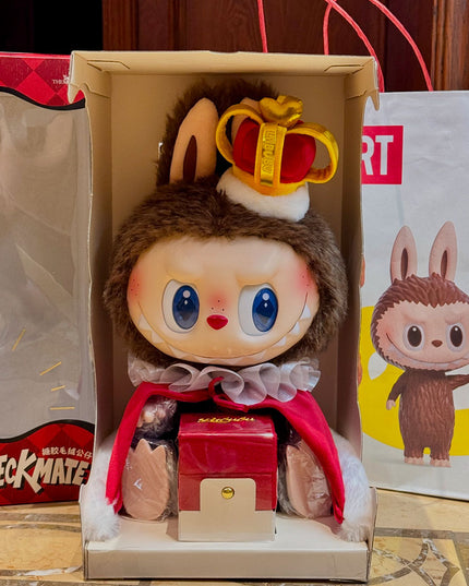 Labubu Let's Checkmate Series The King vinyl plush doll 37cm front view