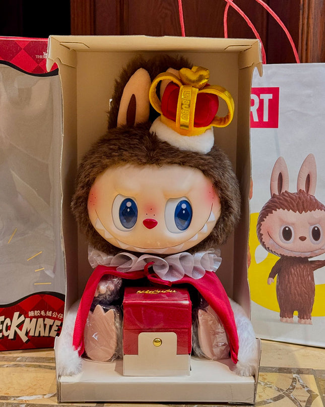 Labubu Let's Checkmate Series The King vinyl plush doll 37cm front view