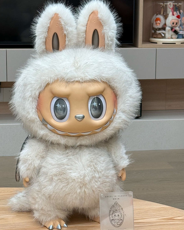 The Monsters Zimomo Angel in Clouds vinyl plush doll 58cm front view