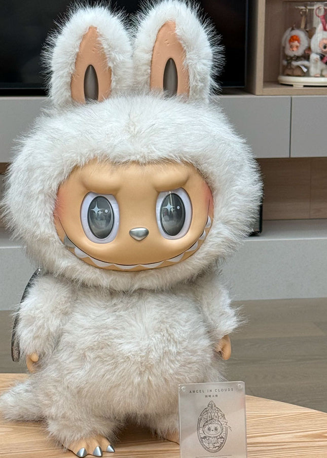 The Monsters Zimomo Angel in Clouds vinyl plush doll 58cm front view