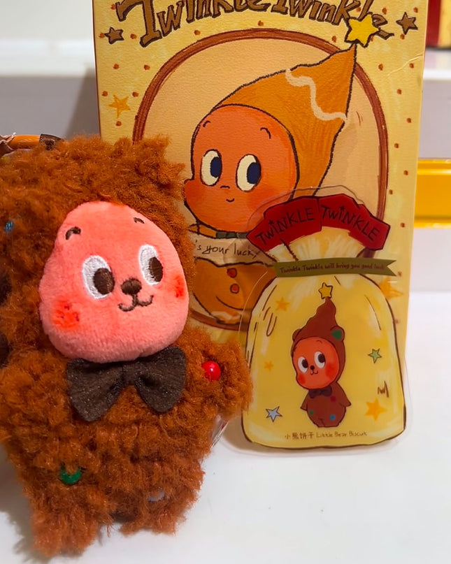 Twinkle Twinkle Savor The Moment Fresh-Baked Mini Cookies Little Bear Biscuit Secret plush pendant 11.5cm