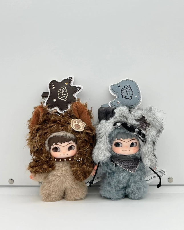 WAKUKU Puka Meow and Fuzzy Kid Series mini plush 11cm both designs front view